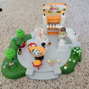 Colorful Ice Cream Parlor Playset with Figures